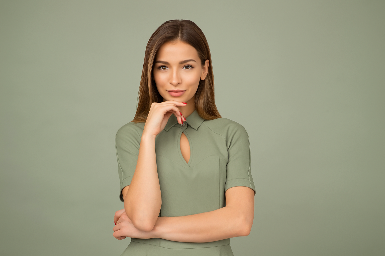 femme souriante affichant de la confiance en elle