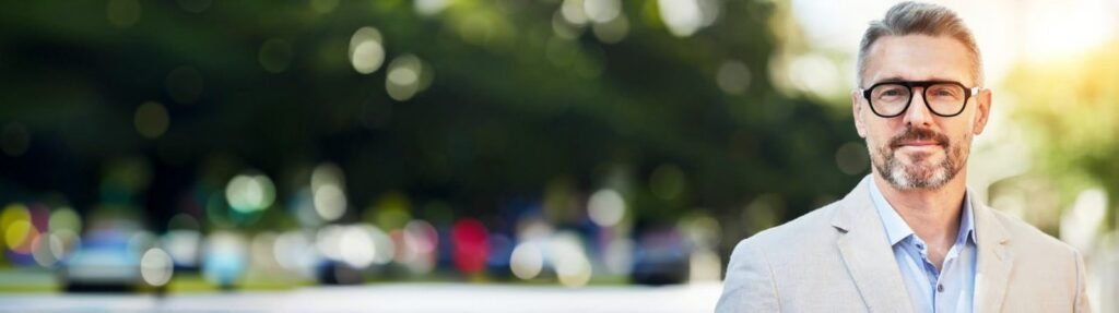 homme élégant et heureux